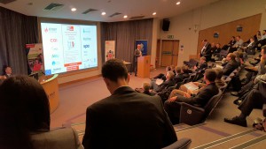 Lecture theatre with delegates and presentation at the Scottish Police College in Alloa