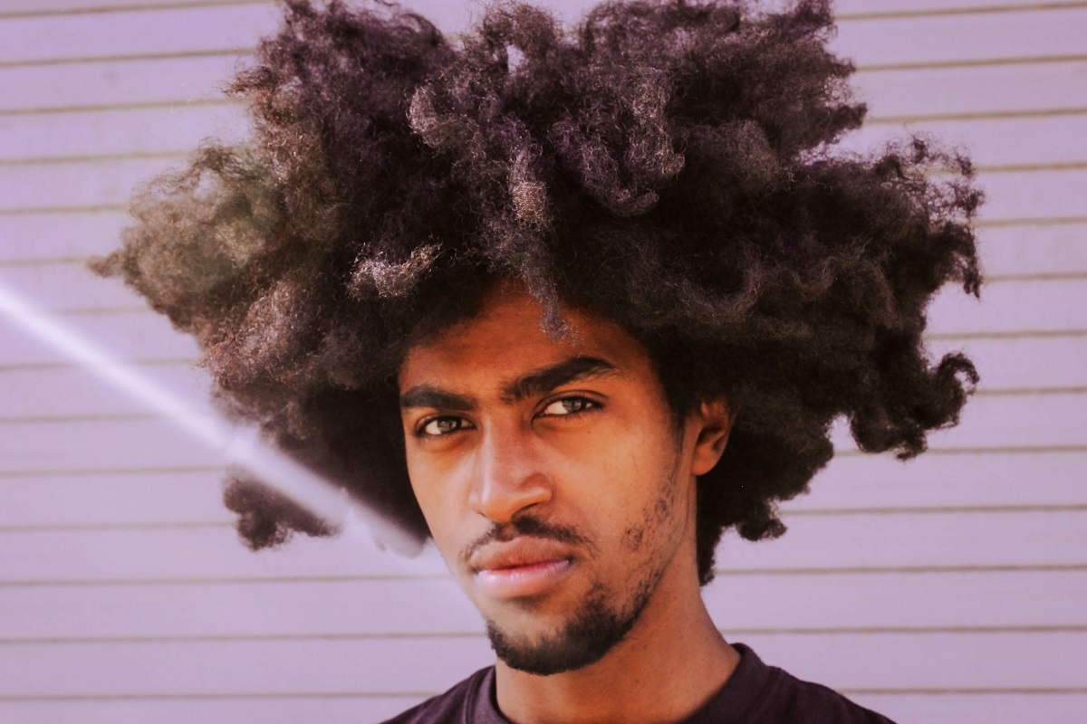 Man looking into camera