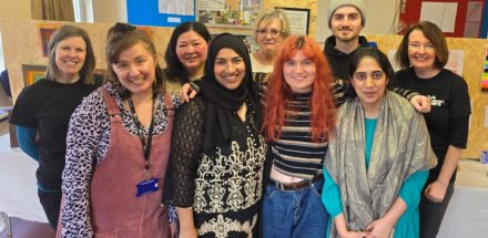 Image of participants and staff at Impact Arts Impactful Parents showcase in Barrhead